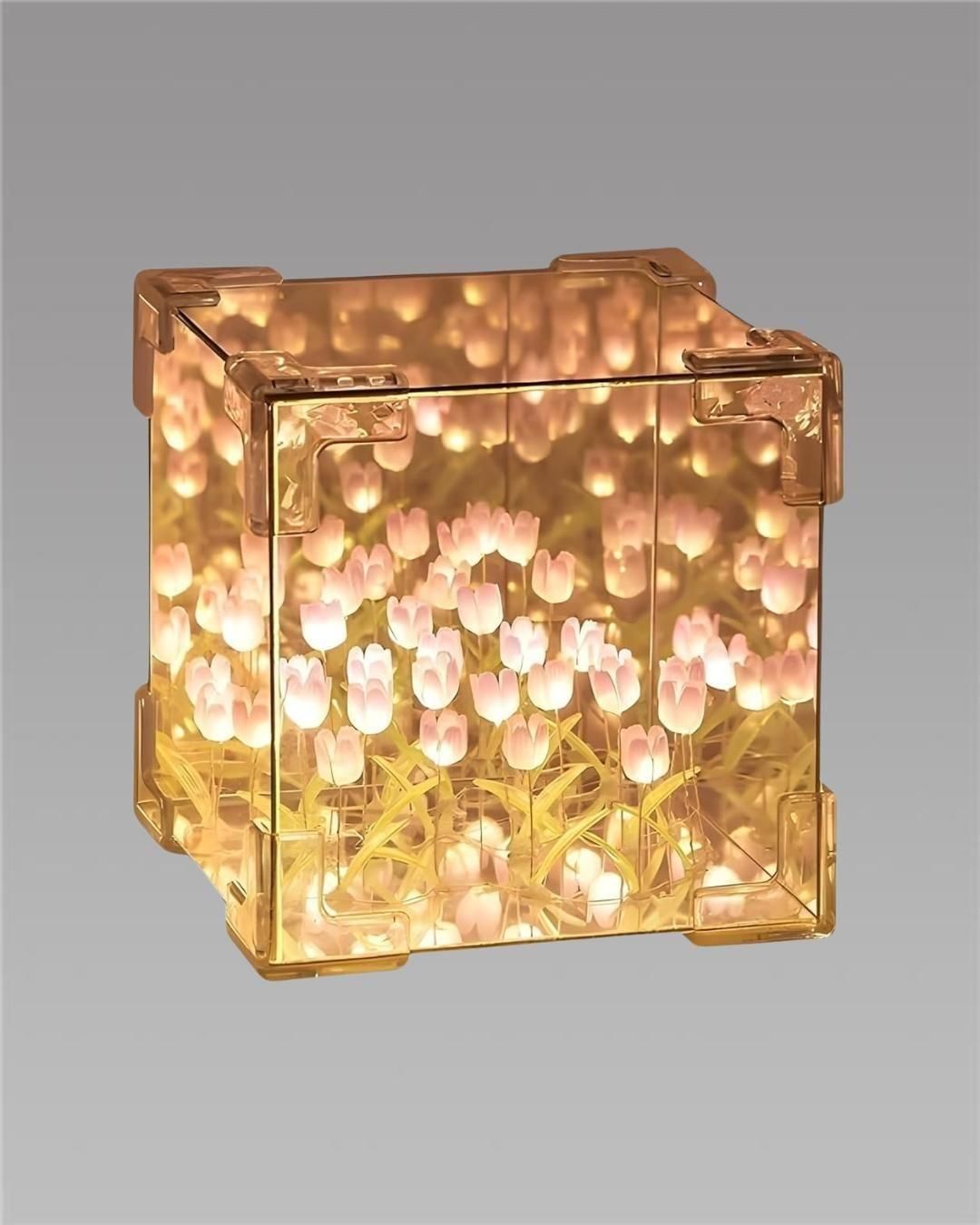 Tulip Bloom LED Infinity Cube Light